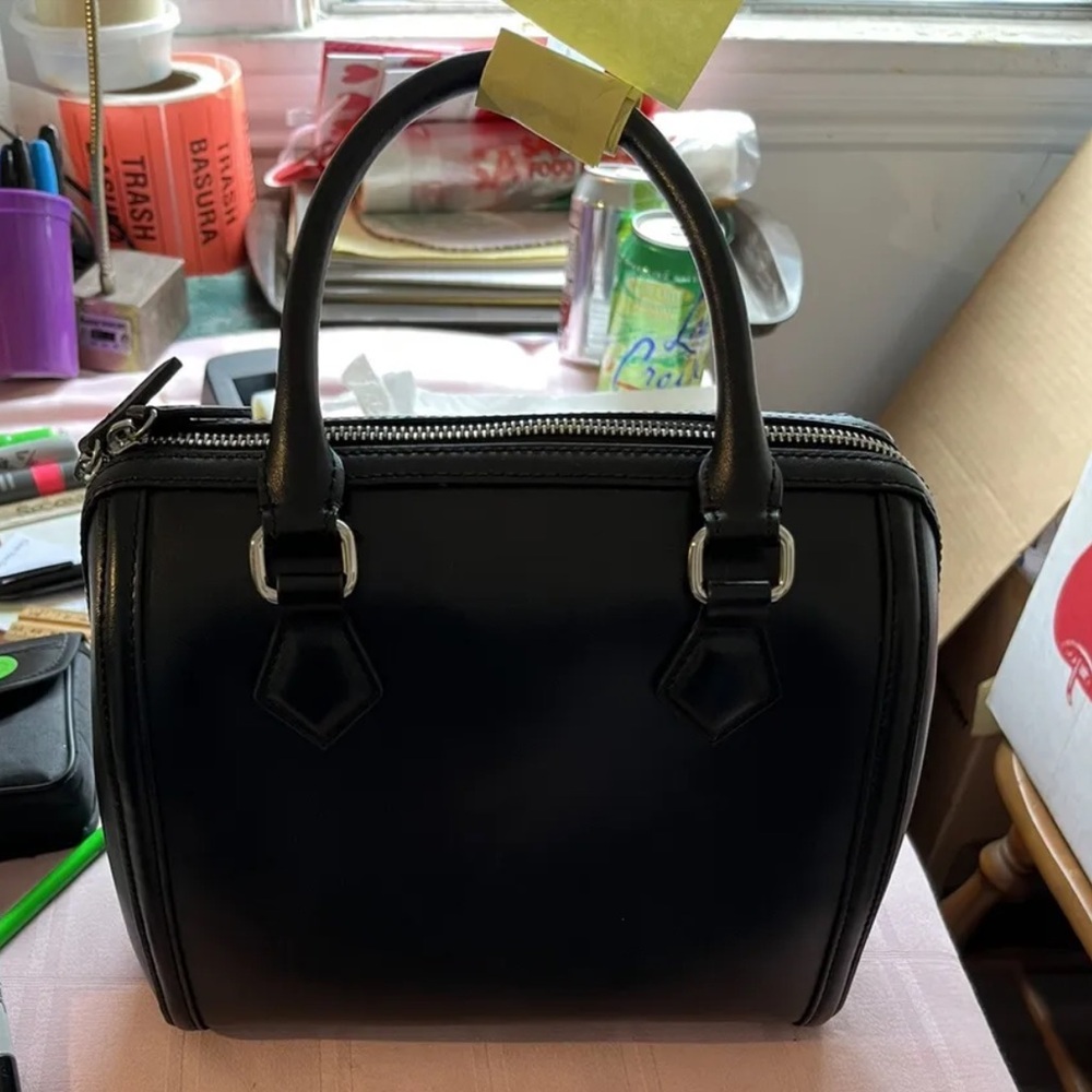 Charles Jordan bag Black Cross Body Leather Satchel.
